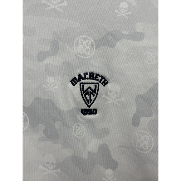 G/Fore Polo Shirt Mens XL Gray Skull Camo Print Icon Tech Performance Golf - Picture 5 of 14